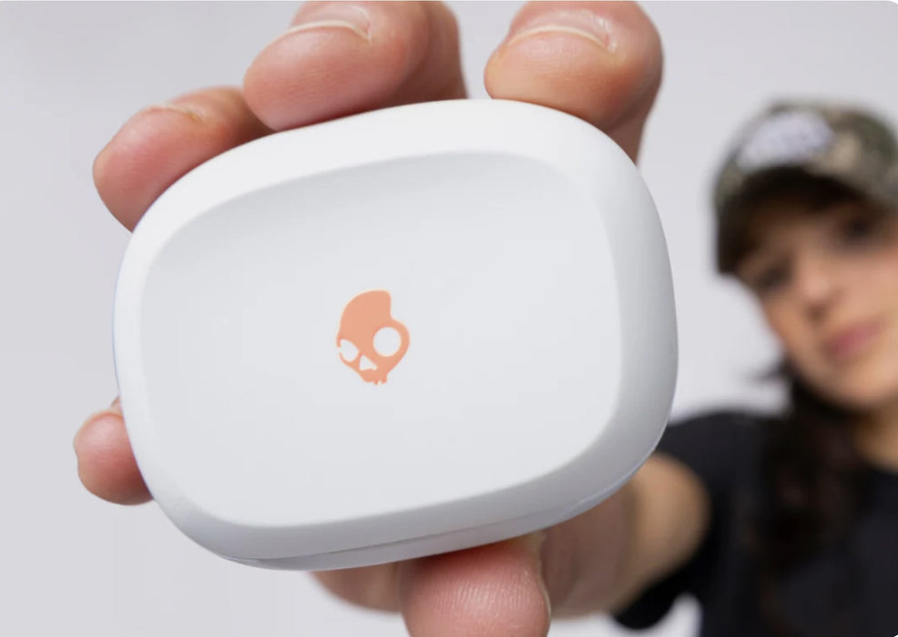 Skullcandy Smokin' Buds in-Ear Wireless Earbuds - Bone/Orange Glow