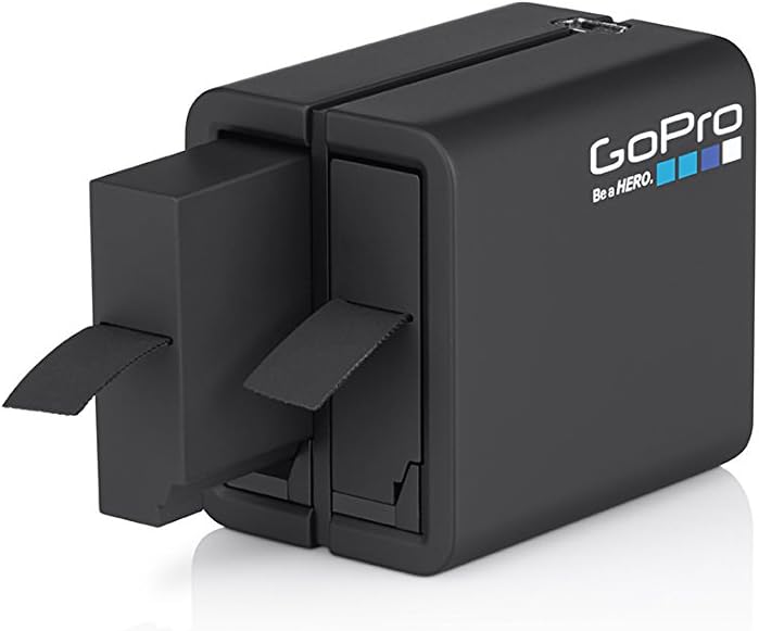GoPro Dual Battery Charger + Battery (for Hero4 Black/Hero4 Silver) GoPro Official Accessory (Open Box)