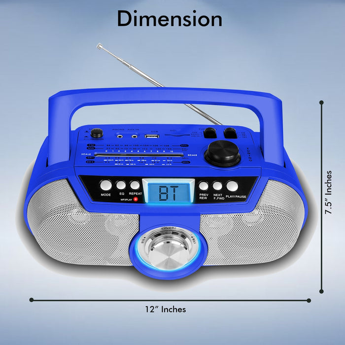 Technical Pro Battery Powered Boombox BOOMBLUE2U