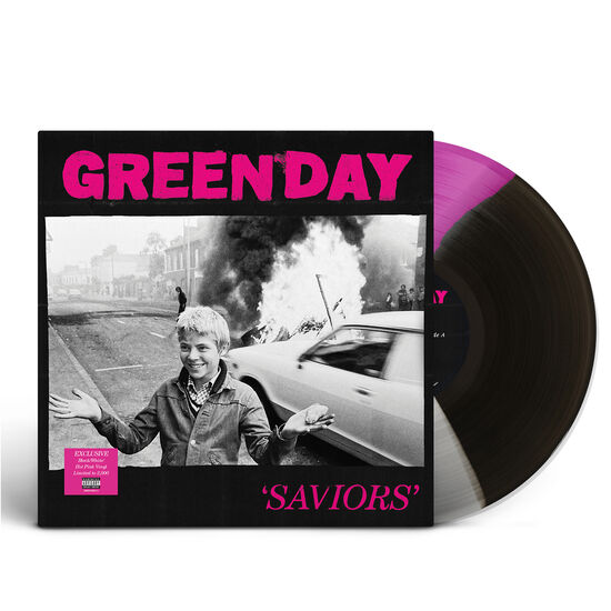 Green Day Saviors - Exclusive Limited Edition - Tricolor Black White Hot Pink Vinyl LP