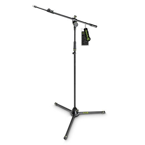 Gravity MS 4322 B Microphone Stand with Folding Tripod Base and 2-Point Adjustment Telescoping Boom (GMS4322B) (Open Box)