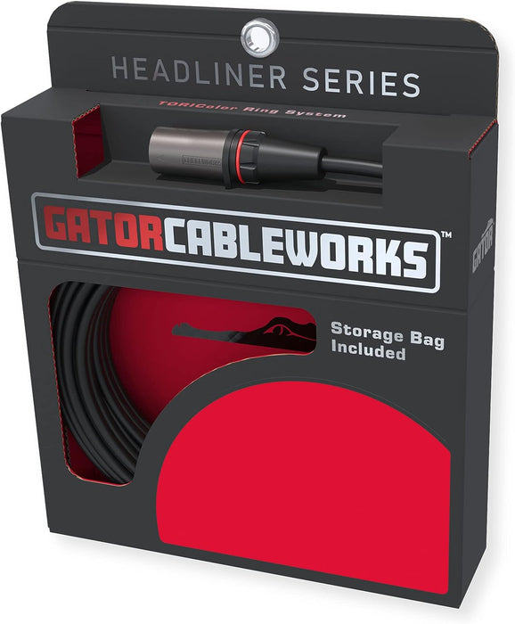 Cableworks By Gator Cases Headliner Series 50 Foot XLR Microphone Cable; (GCWH-XLR-50) (Open Box)