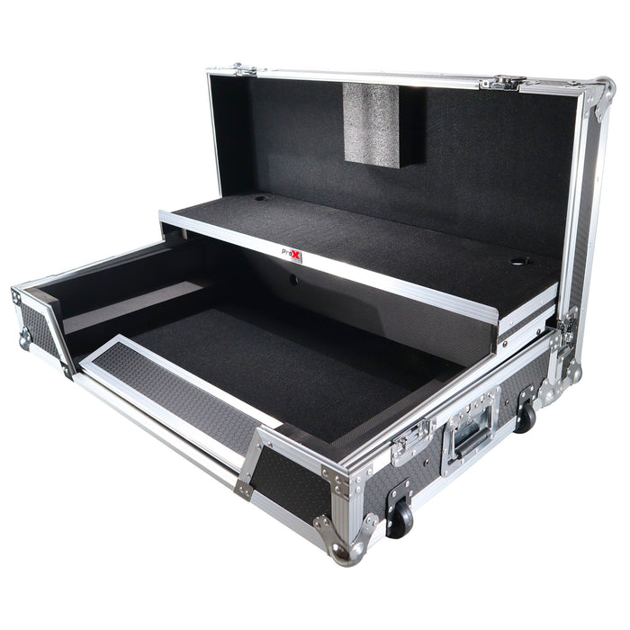 ProX Flight Case with Shelf and Wheels for Pioneer XDJ-XZ System (Silver on Black) (Open Box)