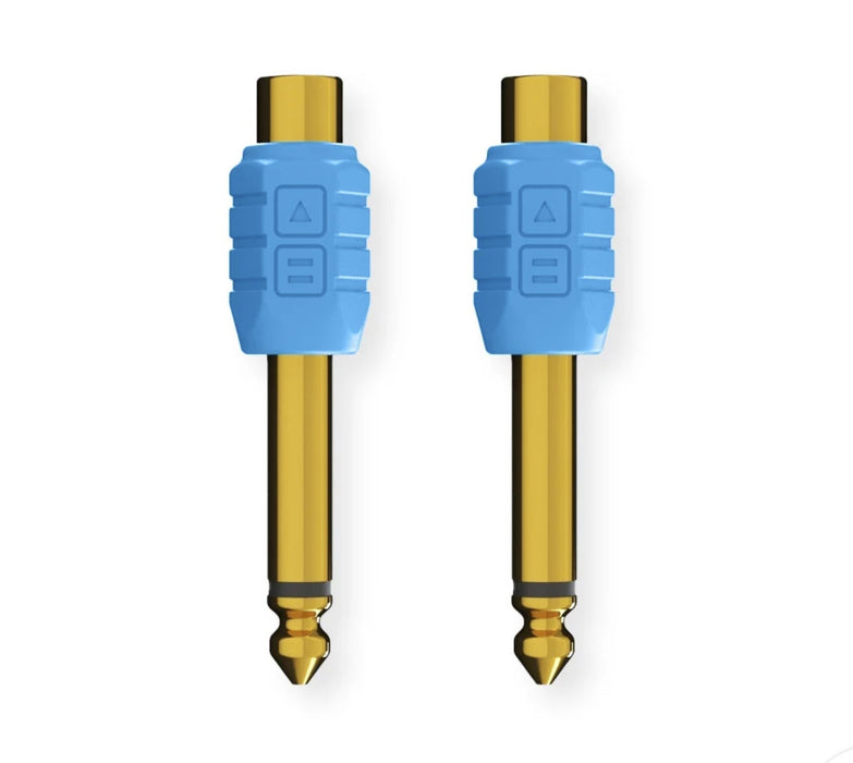 DJ Techtools Chroma Adapters: RCA to 1/4 Blue (Pair)