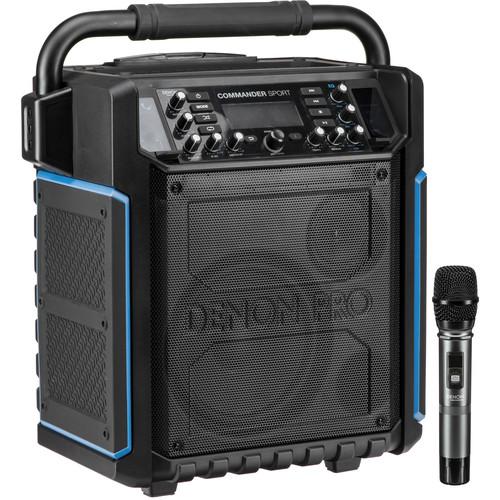 Denon Commander Sport Portable Water-Resistant 120W All-In-One PA System W/ Wireless Microphone (Open Box)