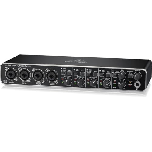 Behringer U-PHORIA UMC404HD Desktop 4x4 USB 2.0 Audio/MIDI Interface (Open Box)