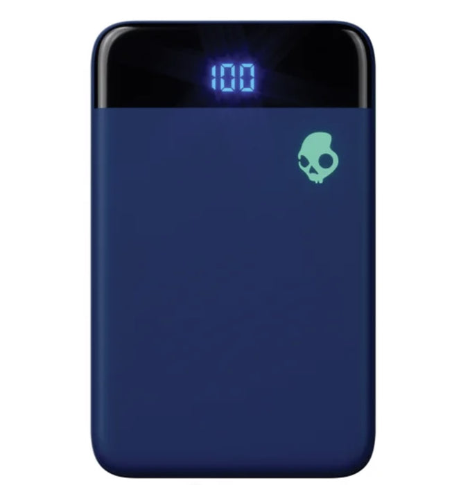 Skullcandy Stash Mini 5,000 mAh USB-A to USB-C Portable Charger with Split Charging Cable - Blue/Green