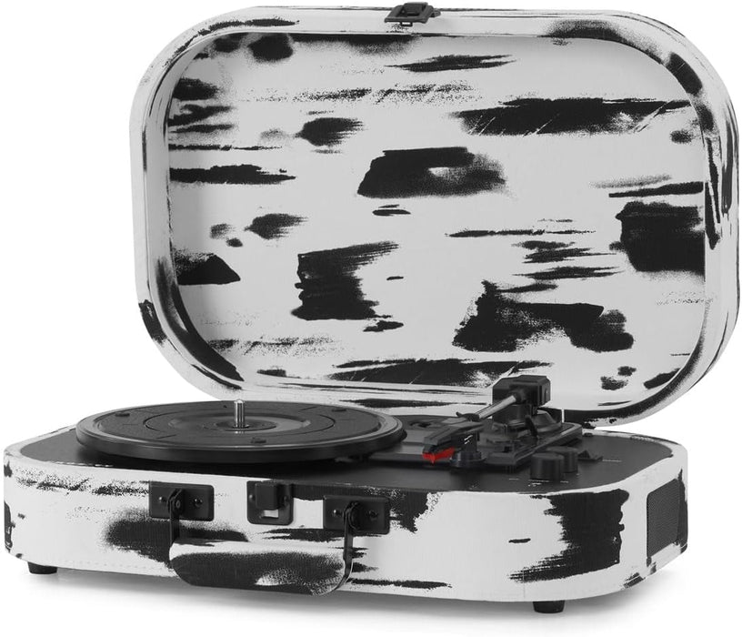 Crosley Discovery Portable Turntable Turntable in Black and White - Now with Bluetooth Output (Open Box)