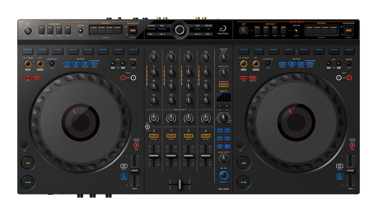 AlphaTheta DDJ-GRV6 4-channel DJ Controller