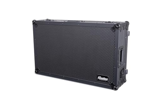 Headliner Flight Case with Laptop Platform and Wheels for Pioneer DJ DDJ-REV7 (Pitch Black)