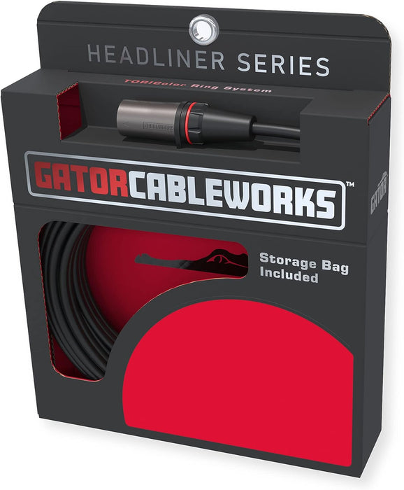 Cableworks By Gator Cases Headliner Series 6 Foot XLR Microphone Cable; (GCWH-XLR-06)