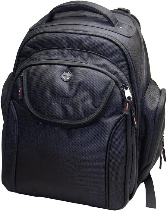Gator Cases Club Series Backpack for DJ Equipment with Laptop Section and Bright Orange Interior; Large (G-CLUB BAKPAK-LG)