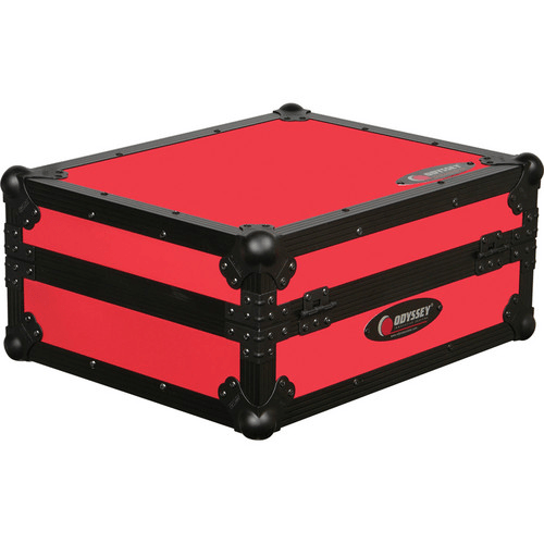 Odyssey Innovative Designs FR1200BKRED Flight Ready Series Turntable Case (Black and Red) - Rock and Soul DJ Equipment and Records