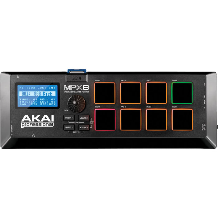 Akai Professional MPX8 SD Sample Pad Controller - Rock and Soul DJ Equipment and Records