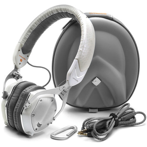 V-MODA XS On-Ear Folding Design Noise-Isolating Metal Headphone (White Silver)