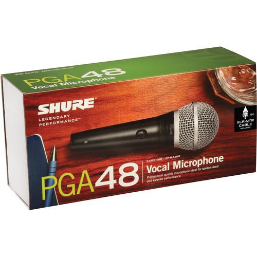 Shure PGA48 Dynamic Vocal Microphone (XLR to 1/4" Cable) - Rock and Soul DJ Equipment and Records