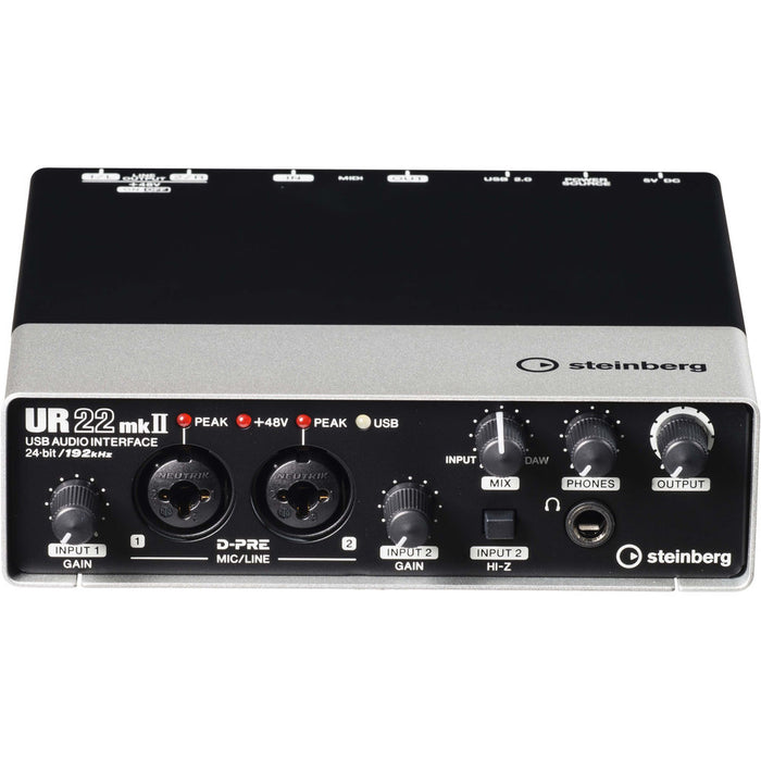 Steinberg UR22mkII - USB 2.0 Audio Interface with Dual Microphone Preamps - Rock and Soul DJ Equipment and Records