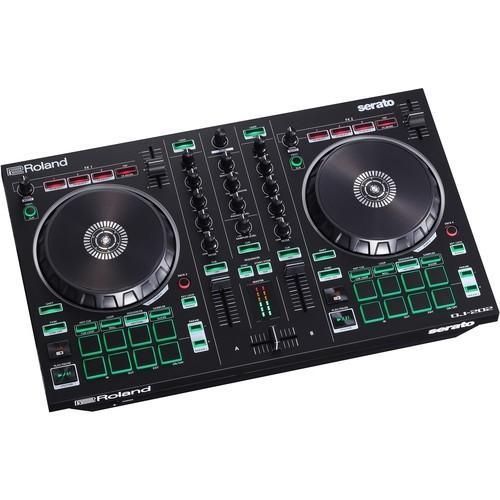 Roland DJ-202 2-Channel, 4-Deck DJ Controller & Full version of Serato DJ - Rock and Soul DJ Equipment and Records