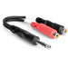 Hosa Technology Stereo 1/4" Male to 2 RCA Female Y-Cable - 6" - Rock and Soul DJ Equipment and Records