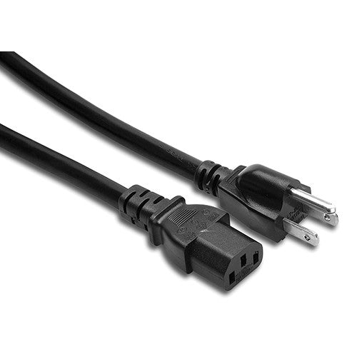Hosa Technology Extension Cable with IEC Female Connector (18 AWG, Black, 8') - Rock and Soul DJ Equipment and Records