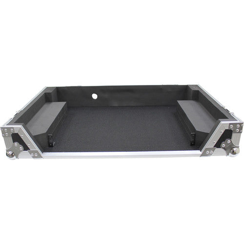 ProX Flight Case for Pioneer DDJ-1000 Controller with Wheels (Silver on Black)