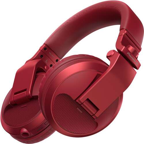 Pioneer DJ HDJ-X5BT Bluetooth Over-Ear DJ Headphones (Metallic Red) - Rock and Soul DJ Equipment and Records