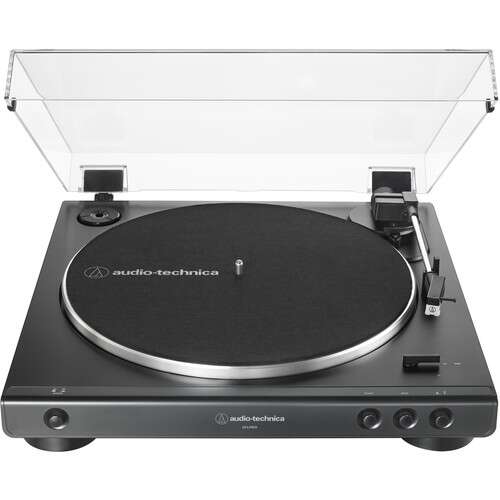 Audio-Technica Consumer AT-LP60X Stereo Turntable (Black) + Free Lunch Box - Rock and Soul DJ Equipment and Records