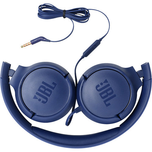 JBL TUNE 500 Wired On-Ear Headphones (Blue) Rock and DJ Equipment Records