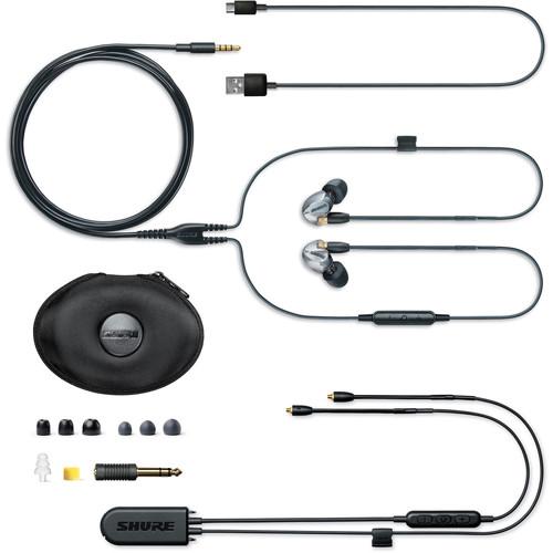 Shure SE425 Wireless Sound-Isolating Earphones W/ Bluetooth 5.0, 3.5mm In-Line Remote/Mic Cables (Silver) - Rock and Soul DJ Equipment and Records