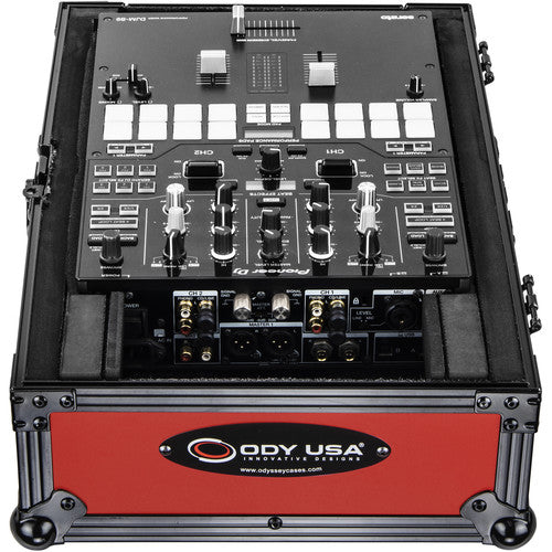 Odyssey Innovative Designs Universal 10" Format Extra-Deep DJ Mixer Case (Black on Red) - Rock and Soul DJ Equipment and Records