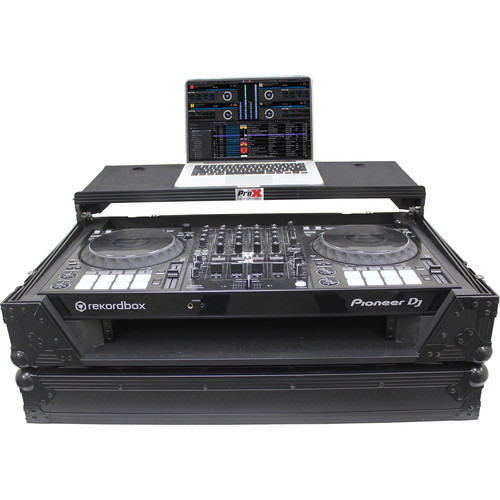 Pioneer DJ DDJ-1000SRT 4-Channel Serato DJ Controller + ProX DDJ1000 WLTBL LED Case Bundle - Rock and Soul DJ Equipment and Records