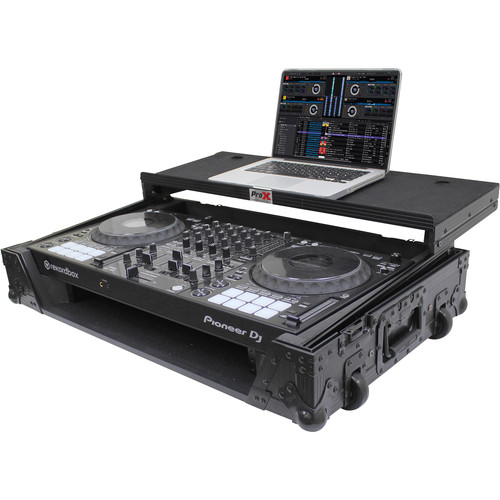 Pioneer DJ DDJ-1000SRT 4-Channel Serato DJ Controller + ProX DDJ1000 WLTBL LED Case Bundle - Rock and Soul DJ Equipment and Records