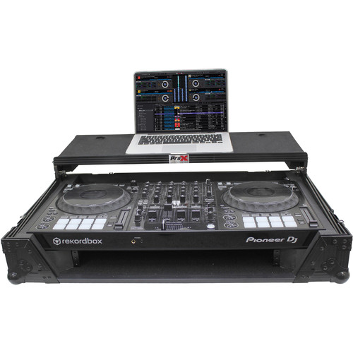 Pioneer DJ DDJ-1000SRT 4-Channel Serato DJ Controller + ProX DDJ1000 WLTBL LED Case Bundle - Rock and Soul DJ Equipment and Records