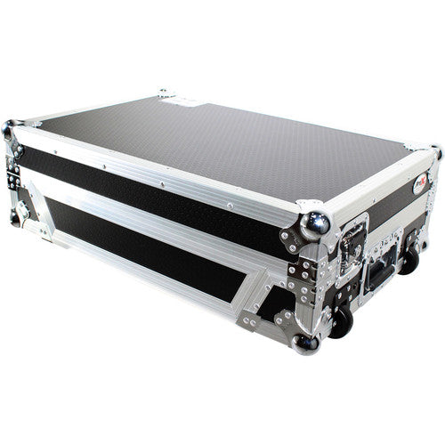 ProX XS-DDJ800 WLT Flight Case with 1 RU Rackspace and Wheels for Pioneer DJ DDJ-800 (Silver on Black) - Rock and Soul DJ Equipment and Records