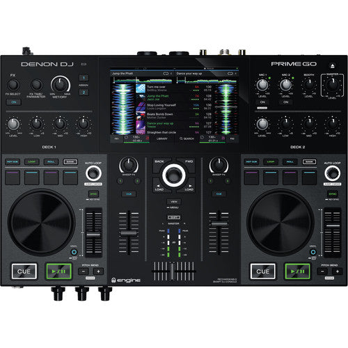 Denon DJ PRIME GO Standalone 2-Deck Rechargeable Smart DJ Console with 7" Touchscreen