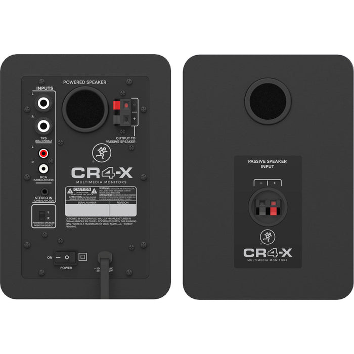 Mackie CR4-X Creative Reference Series 4" Multimedia Monitors (Pair) - Rock and Soul DJ Equipment and Records