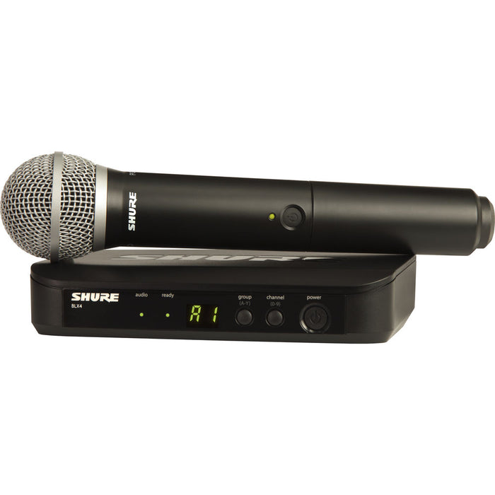 Shure BLX24/PG58 Wireless Handheld Microphone System with PG58 Capsule (J11: 596 to 616 MHz) - Rock and Soul DJ Equipment and Records