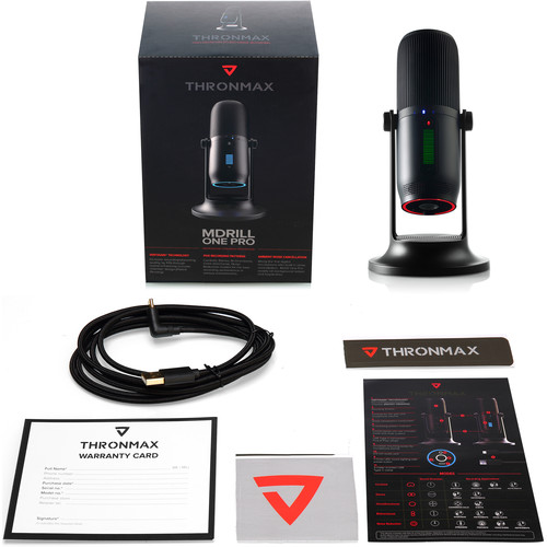 THRONMAX MDrill One USB Microphone (Black) - Rock and Soul DJ Equipment and Records