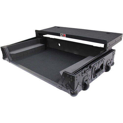 ProX Flight Case with Shelf and Wheels for Pioneer XDJ-XZ System (Black on Black)