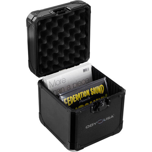 Odyssey Innovative Designs Black Krom 7" Vinyl Utility Case for 60 Records - Rock and Soul DJ Equipment and Records