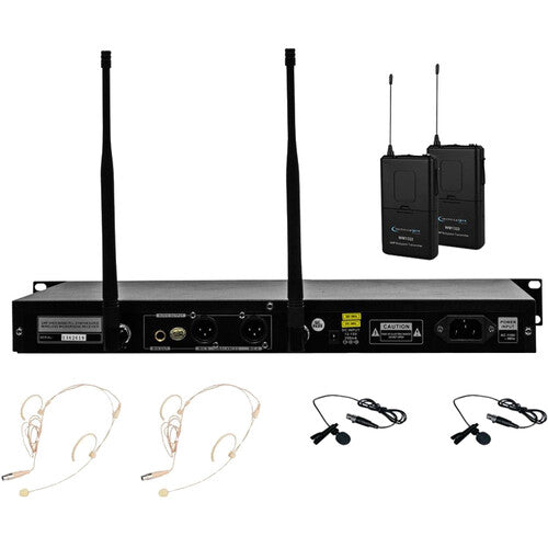 Technical Pro WM1352 2-Person Wireless Combo Microphone System (UHF: 509.8 to 556.5 MHz)