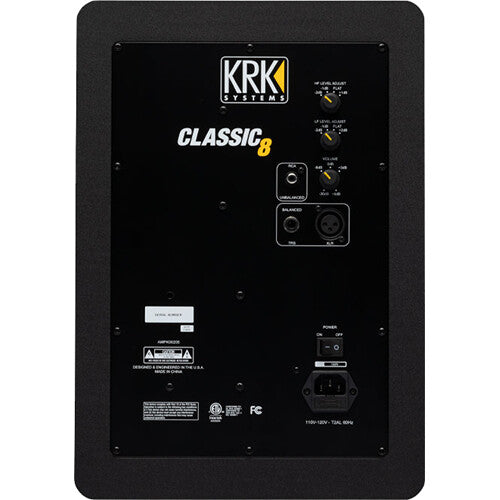 KRK Classic 8" Near-Field 2-Way Studio Monitor (Pair) + XLR Cable - Rock and Soul DJ Equipment and Records