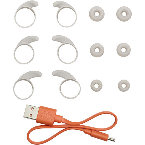 JBL Reflect Mini NC Noise-Canceling True Wireless In-Ear Sport Headphones (White)