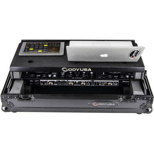 Odyssey Pioneer XDJ-RR Glide-Style Flight Case with 1 RU Rack (Black-Anodized Hardware)