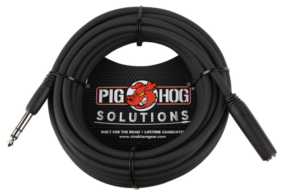 Pig Hog Solutions - 25ft Headphone Extension Cable, 1/4 PHX14-25