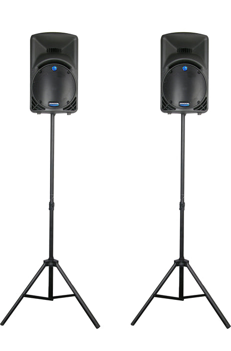 Odyssey Cases LTS2X2B New 8 Feet 2 Dual Speaker Stand Pack With Carrying Bag - Rock and Soul DJ Equipment and Records