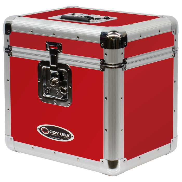 KROM Series Red Stackable Record / Utility Case for 70 12″ Vinyl Records & LPs