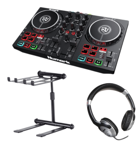 Numark Party Mix II DJ Controller + Noho Stand + HF125 Headphones - Rock and Soul DJ Equipment and Records