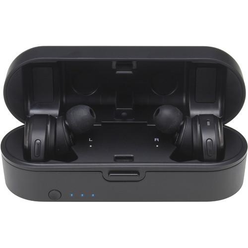 Audio-Technica Consumer ATH-CKR7TW True Wireless In-Ear Headphones (Black) + Free Lunch Box - Rock and Soul DJ Equipment and Records