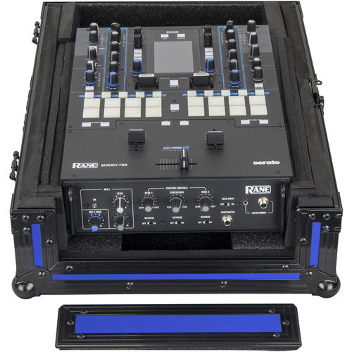 Rane DJ Seventy Two MKII + Odyssey Innovative Designs Universal 12" Format Extra Deep DJ Mixer Case (Black on Blue)